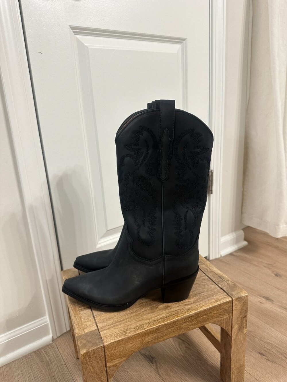 JEFFREY CAMPBELL Dagget Western Boot in Black Washed Size US 10 - Picture 6 of 9